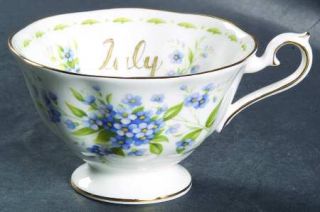Royal Albert Flower Of The Month (Newer,Hampton) Footed Cup, Fine China Dinnerwa