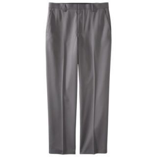 Mens Tailored Fit Checkered Microfiber Pants   Gray 34X34