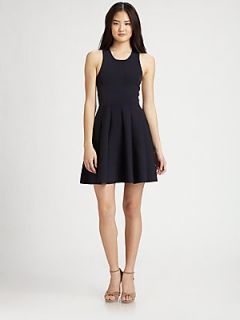 Parker Lulu Contrast Back Skater Dress   Atlantis