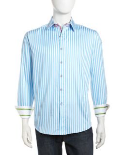 Lanai Stripe Shirt, Turquoise