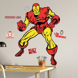 Marvel Classic Iron Man Peel And Stick Giant Wall Decals