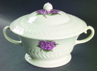 Haviland Regents Park Lilac Round Covered Vegetable, Fine China Dinnerware   New