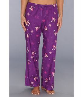 Life is good Flannel Sleep Pant Womens Pajama (Purple)