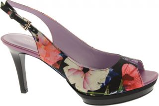 Womens Nine West Able 2   Black Blooming Faille High Heels