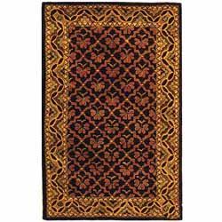 Handmade Classic Tress Chocolate Wool Rug (3 X 5)