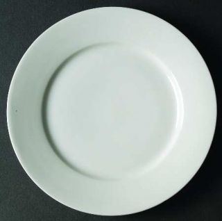 Haviland H20 Luncheon Plate, Fine China Dinnerware   H&Co,All White,Rim,Smooth,N