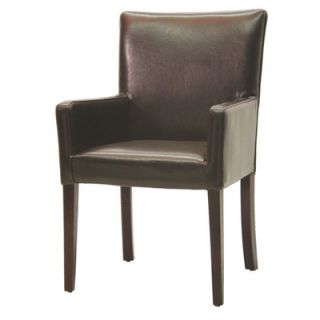 Palecek Hudson Woven Back Arm Chair in Dark Brown 731369