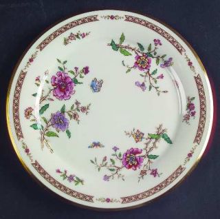 Gorham Secret Garden Bread & Butter Plate, Fine China Dinnerware   Pink,Purple F