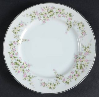 Oneida Grandeur Bread & Butter Plate, Fine China Dinnerware   Small Pink/White/Y