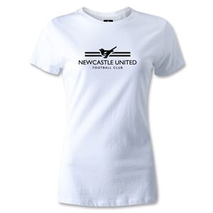 hidden Newcastle United Print Womens T Shirt (WHite)