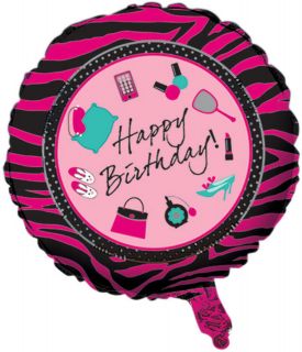 Pink Zebra Boutique Foil Balloon