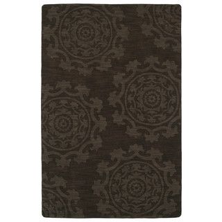 Trends Suzani Chocolate Brown Wool Rug (96 X 136)