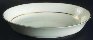 Mikasa Hunter 10 Oval Vegetable Bowl, Fine China Dinnerware   White Scroll Deco