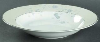 Mikasa Isabella Rim Soup Bowl, Fine China Dinnerware   Blue Floral On Cream&Whit