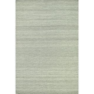 Hand woven Poplin Smoke Wool/ Cotton Rug (50 X 76)