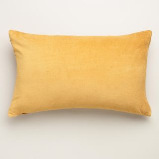 Amber Velvet Lumbar Pillow   World Market