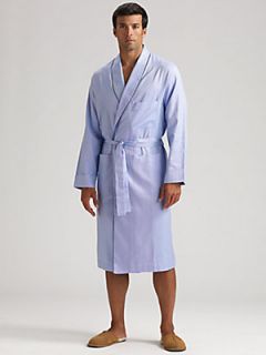  Collection Cotton Twill Robe   Blue