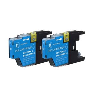 Brother Lc75 Compatible Cyan Ink Cartridge (pack Of 2) (CyanPrint yield 600 pages at 5 percent coverageNon refillablePack of 2We cannot accept returns on this product. )