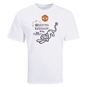 Euro 2012   Manchester United Road to London Lion T Shirt (White)