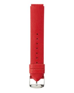 Pearlized Leather Strap, 20mm, Red