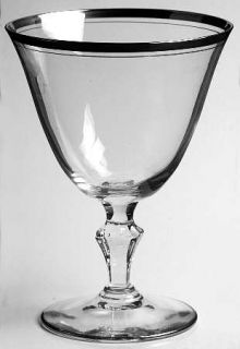 Glastonbury   Lotus Colonial 92 (Platinum Trim) Water Goblet   Stem #92, Platinu