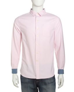 Long Sleeve Oxford Shirt, Pink