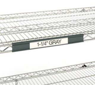 Metro Super Erecta Label Holder, 43 in x 1 1/4 in, Gray, Snap On, No Labels