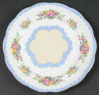 Royal Albert Prudence Blue Salad Plate, Fine China Dinnerware   Hampton Shape, B