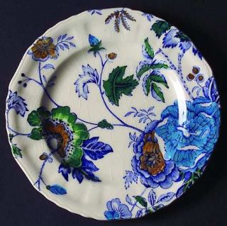 Masons Belvedere Blue/Multicolor Bread & Butter Plate, Fine China Dinnerware  
