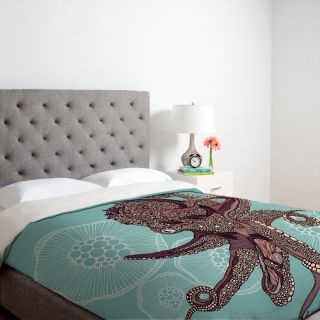 DENY Designs Valentina Ramos Octopus Bloom Duvet Cover Multicolor   13489 