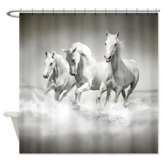  Wild White Horses Shower Curtain  Use code FREECART at Checkout