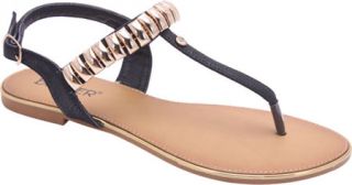Womens L & C Rincon 02   Black Thong Sandals