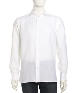 Linen Sport Shirt, White