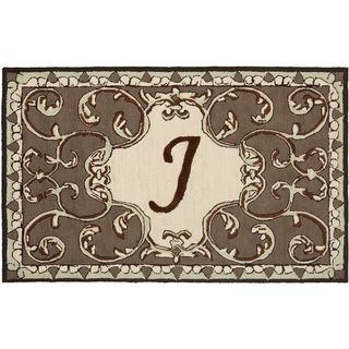 Safavieh Hand hooked Monogram J Mocha Rug (26 X 4)