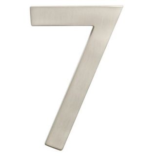 Architectural Mailbox 4 Cast Floating House Number 7 Satin Nickel