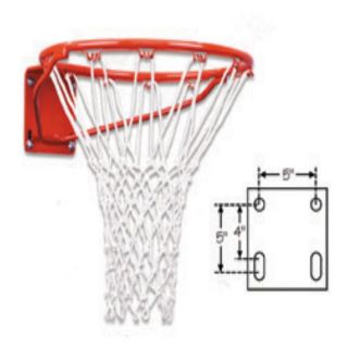 First Team Heavy Duty Front Mount Fixed Basketball Goal Multicolor   FT170