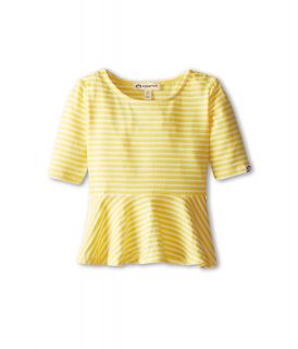 Appaman Kids Retro Cool Striped Peplum Tee Girls T Shirt (Yellow)