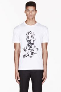Mcq Alexander Mcqueen White Logo Tape Printed T_shirt