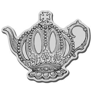 Stampendous Cling Rubber Stamp queen Teapot