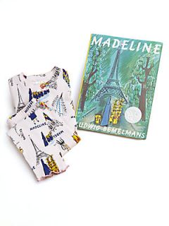 Books To Bed Toddlers & Little Girls Three Piece Madeline PJ & Book Set   Colo