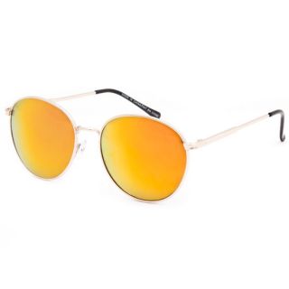 Round Metal Sunglasses Gold One Size For Men 233260621