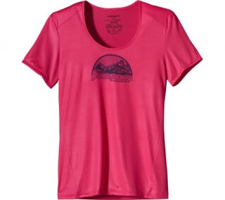 Womens Patagonia Capilene 1 Graphic T Shirt   Rossi Pink Short Sleeve Shirts
