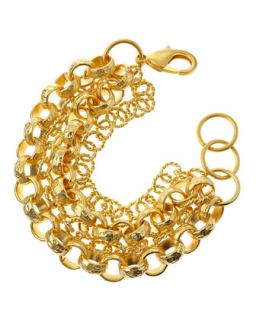 14k Gold Plated Multi Link Bracelet