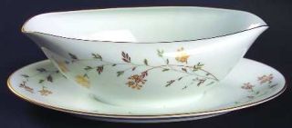 Noritake Florence (Coupe) Gravy Boat with Attached Underplate, Fine China Dinner