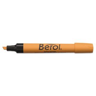 Berol 4009 Highlighter Chisel Tip Fluorescent Orange 12/pk (Orange Weight 10 oz. Model Highlighter Pack of 12 Pocket Clip No Refillable No Retractable No Tip Type Chisel Ink Type Liquid )