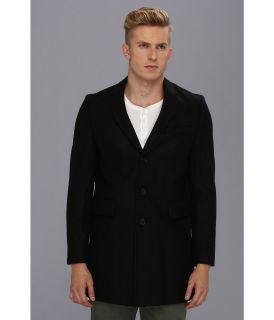 Ben Sherman Wool Melton Three Button Jacket Mens Jacket (Black)