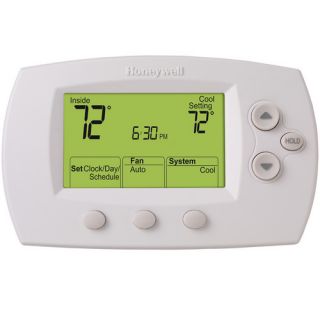 Honeywell TH6110D1005 FocusPRO 6000 5+1+1 Day Programmable Thermostat Standard Screen, 1H/1C, Auto C/O, Dual Powered (A)