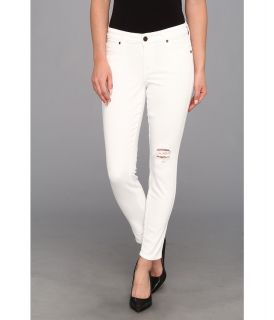 CJ by Cookie Johnson Wisdom Ankle Skinny w/ Tearing in Optic White Womens Jeans (White)