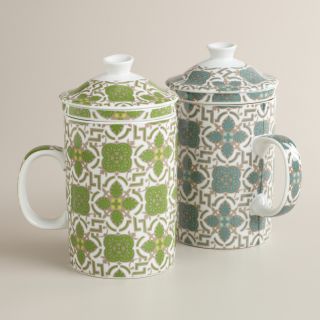 Tile Infuser Mugs, Set of 2   World Market