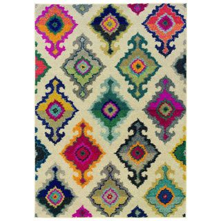 Kaleidoscope Ivory And Multicolored Area Rug (4 X 59)